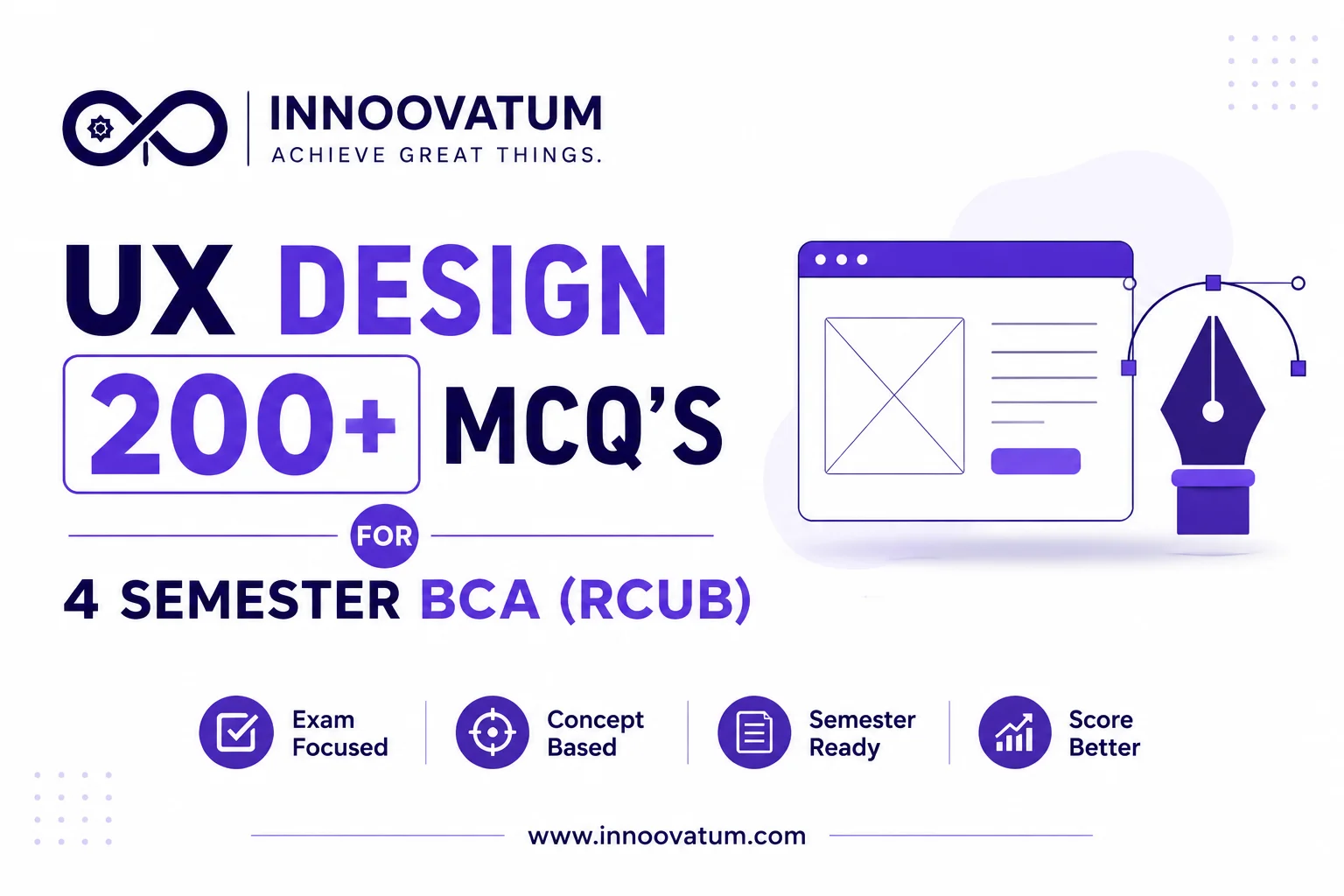UX Design 200+ MCQ's for 4 Semester BCA (RCUB)
